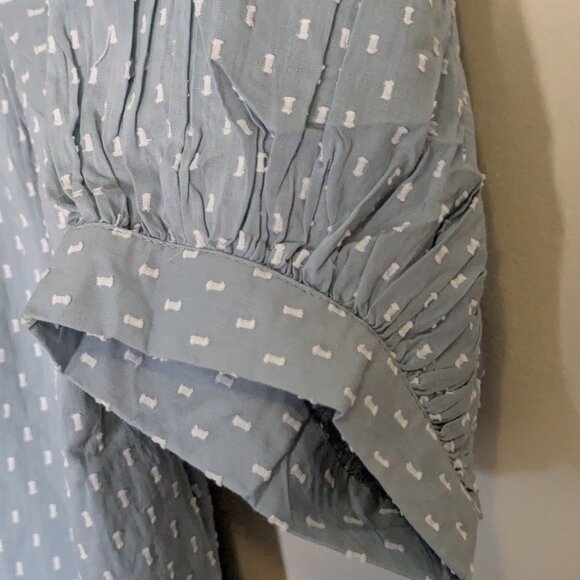 Never A Wallflower - Swiss Dot High Neck Puff Sleeve Minidress NWT - Size L - Picture 6 of 12